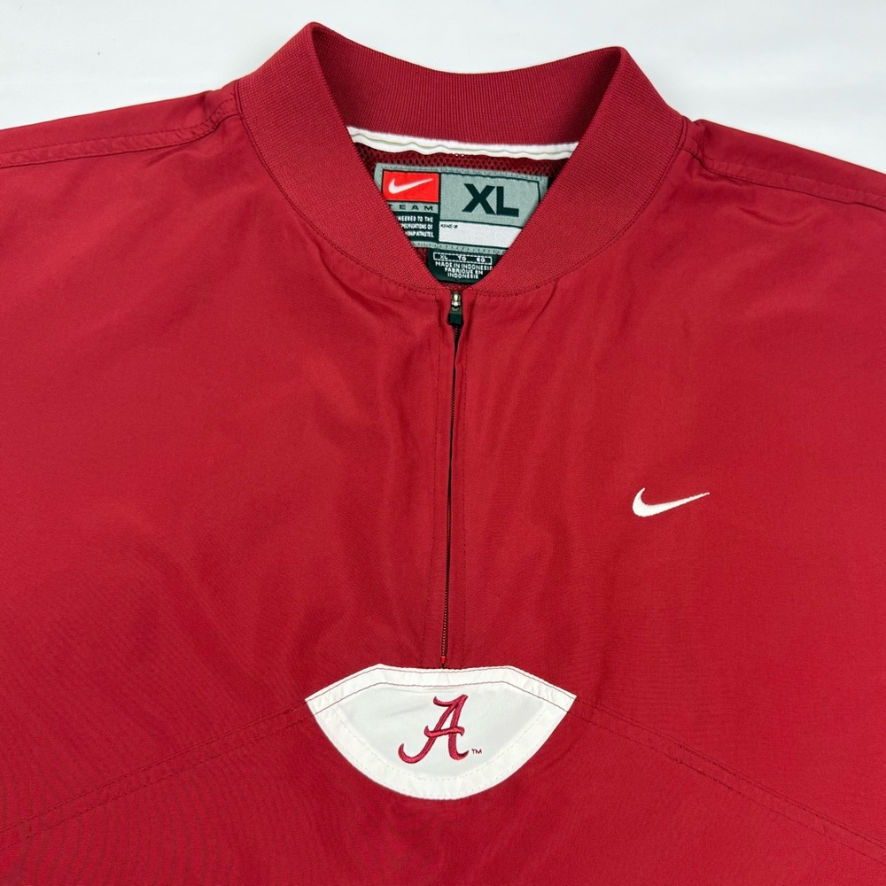 Vtg Nike Alabama Crimson Tide Mens Pullover Windbreaker XL Y2K 1/4 Zip C2 - Picture 4 of 8